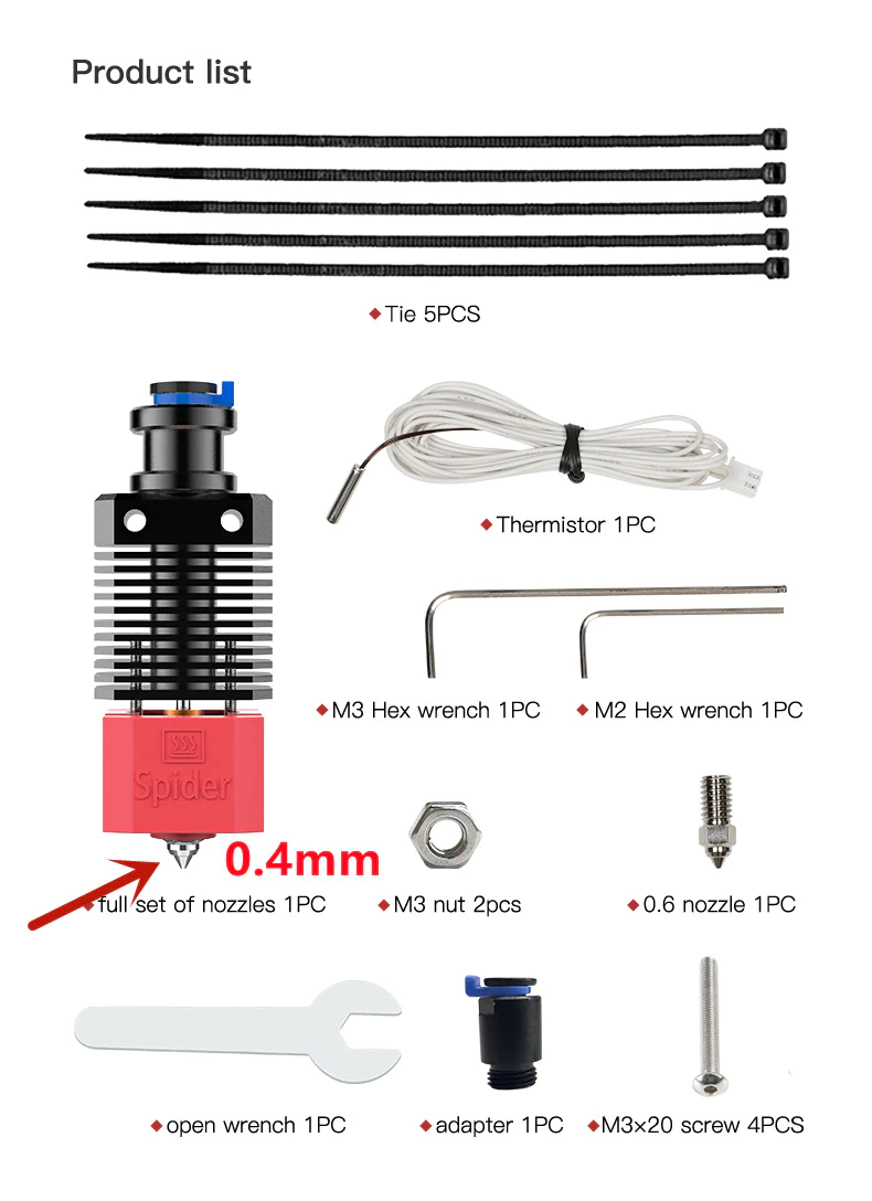Creality Spider Hotend Kit for Ender3 / 6 3D Printer 3D Gadgets Malaysia